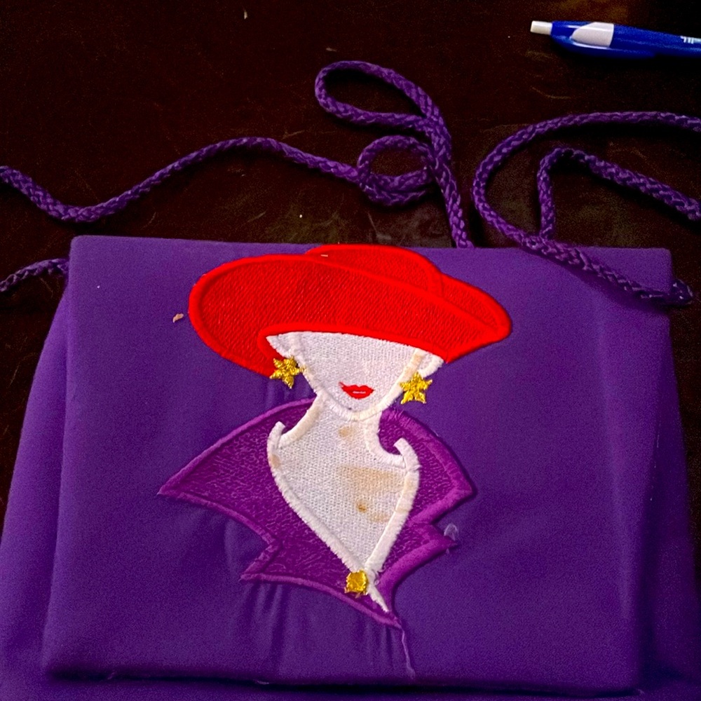 Vintagee red hat society purse